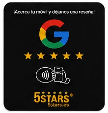 Adhesivo cuadrado Google negro